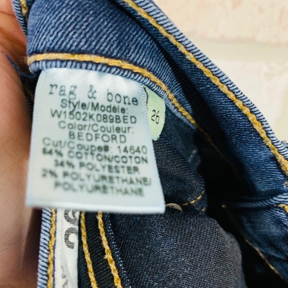 Rag & Bone Skinny Jeans in Bedford Wash Size 26 - Picture 11 of 11
